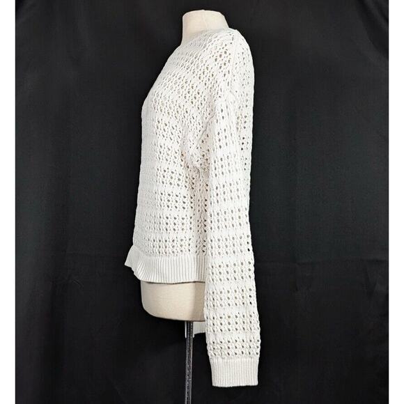 Universal Threads Tan Open Knit Cotton Blend Sweater Misses Size L - Picture 3 of 7